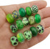 50pcs Assorted Green Resin Imitation Glass European Large Hole Beads Rhinestone Metal Spacer Charms Bead Assortments for DIY Crafts Bracelets Neck...