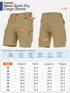 Toomett Mens Outdoor Casual Expandable Waist Lightweight Water Resistant Quick Dry Fishing Hiking Shorts,6230,Khaki,34...