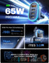 LISEN USB C Car Charger 65W+36W 4 Port Fast Charging Car Charger Adapter PD3.0 & QC3.0 Cigarette Lighter Car USB Charger Multi Port with Cable,Com...