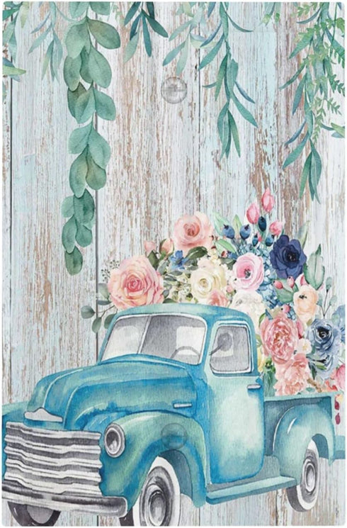 Retro Wooden Cart With Flowers No Device Light Switch Cover 1 Gang Single Blank Wall Plate Decorative Electrical Home Switchplate Faceplate for Ba...