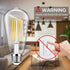 4-Pack Vintage E26 LED Edison Bulbs 100W Equivalent 1400LM High Brightness 8W ST58 LED Filament Light Bulbs 4000K Daylight White Medium Base CRI90...