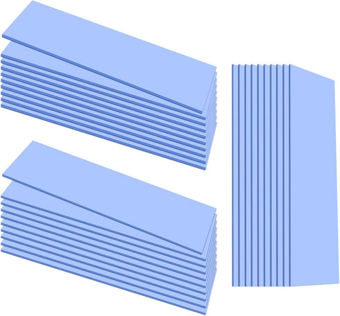 UCEC 30PCS Silicone Thermal Pads GPU, Reusable CPU Thermal Pad GPU Thermal Pads SSD Thermal Pad, Conductive Heatsink 0.5/1.5/ 1mm Thermal Pad for ...