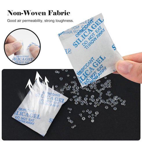 60 packs 3 Grams Silica Gel Packs Desiccant Packets for Storage, Transparent Desiccant?Food Safe Desiccant Dehumidifiers, for 3D Filaments Spices ...