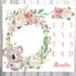 Baby Memory Blanket, Koala Cute Animal Flowers Newborn Baby Monthly Milestone Blanket for Girls Princess Baby Age Blanket, 48x40 Inch Nurse Receiv...