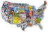 USA License Plate Map 1000 Piece Jigsaw Puzzle in the Shape of the US - 31 inches long - Cool Wall Art...
