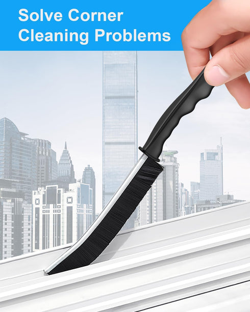 CODOGOY Crevice Cleaning Brush 3 Pack Multifunctional Gap Cleaning Brush Tool Bathroom Gap Brush Grout Cleaner Brush Hard Bristle Crevice Black Cl...