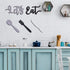 Yerliker 5 Pcs Let's Eat Sign, Wooden Fork Spoon Knife Sign Wall Decor, Rustic Cutout Eat Grey Kitchen Decor for Home Dining Living Room Bar Cafe ...