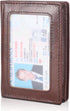 RFID Blocking Front Pocket Minimalist Slim Leather Bifold Wallet Credit Card Case Holder ID Window...