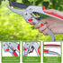 Pruning shears, work 3 times easier, MUSTKING garden clippers (Adjustable - Upgraded version - Red)...