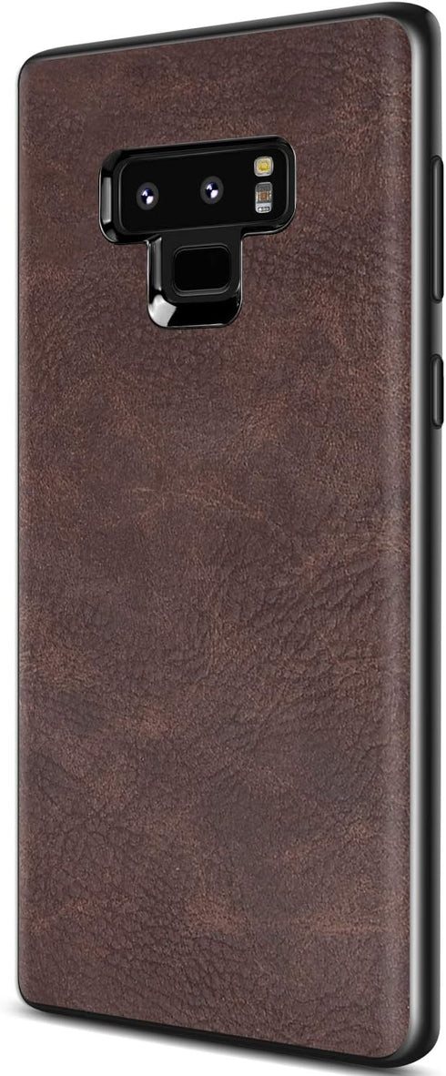 SALAWAT Compatible with Galaxy Note 9 Case Slim PU Leather Vintage Shockproof Phone Cover Lightweight Premium Soft TPU Bumper Hard PC Hybrid Prote...