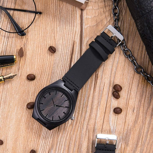 Wooden Watch for Men Women, Stylish Chronograph Military Casual Calendar Wood Watches...