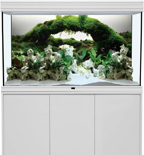 AWERT 72x18 inches Aquarium Background Green Algae Stone Aquarium Background Aquatic Plant River Bed & Lake Fish Tank Background Vinyl Background...