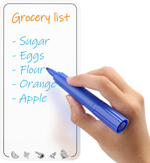 Dry Erase Grocery List for Fridge - 4.5 x 8.5 in Dry Erase Shopping List for Fridge Magnetic Grocery List Dry Erase Small Grocery List Whiteboard ...