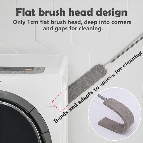 Retractable Gap Dust Cleaner, Under Refrigerator/Sofa Cleaning Tool, Microfiber Gap Duster, Suitable for Underneath Cleaning of Furniture, Fridges...