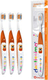 Premium Oral Care Kids Soft Junior Toothbrush for Gentle Cleansing, Ages 6 and Up, Colors May Vary, Pack of 3...