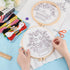 INFUNLY 4 Pack Embroidery Starter Kit Black Cat Cross Stitch Kit with Instructions DIY Beginner Plant Embroidery Set with Plastic Embroidery Hoops...