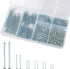 722pcs Hardware Nails, 6 Sizes Nails Assortment Kit, Nails for Hanging Pictures Picture Hanging Kit Nails for Wall Drywall Wood Up to 3"-Long Galv...