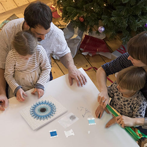 WEBEEDY DIY 3D String Art Kit for Adults Beginners, Evil Eye Craft Kit, Include All Necessary Accessories and Frame, Home Wall Decorations Unique ...