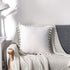 CAWANFLY Set of 2 Decorative Throw Pillow Covers with Cute Pom Pom, Square Soft Cushion Case Home Decor for Couch Sofa Bed 18x18Inch/45x45 cm (Whi...