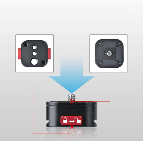Quick Release Plate, Camera Tripod Mount Arca Swiss QR Plate Fast Claw Clamp Compatible with Canon Sony Nikon Pentax DSLR/SLR/Zhiyun/Feiyu/DJI/Moz...