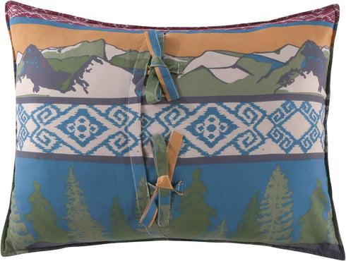 Greenland Home Black Bear Lodge Pillow Sham, Standard, Multicolored...