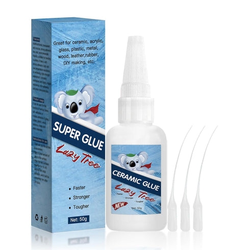 50g Ceramic Glue, Instant Clear Ceramic Super Glue for Porcelain and Pottery Repair, Waterproof, Fast Drying, Heat Resistant, Strong Adhesive for ...