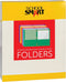 School Smart Smooth 2-Pocket Folder with Fasteners, Assorted Colors, Pack of 25...