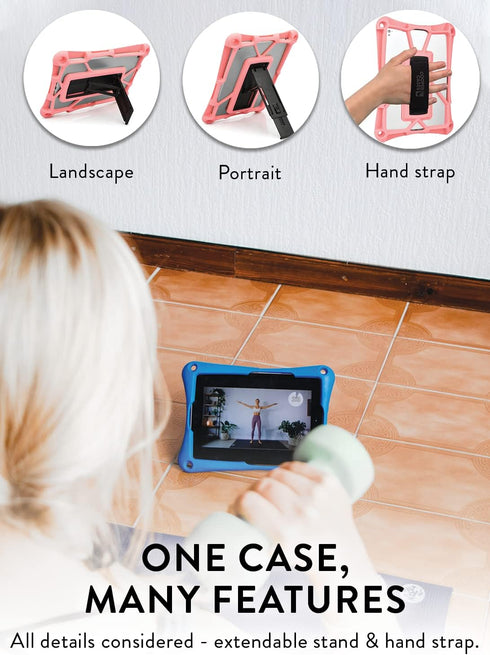Cooper Trooper Rugged Case for 7.9, 8, 8.4, 8.7, 8.9" Tablets | Tough Bumper Protective Shock Proof Kids Holder Carrying Cover Bag, Stand, Strap...