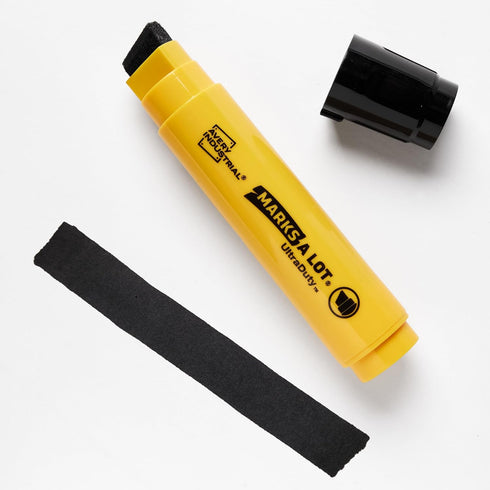 AVERY Marks A Lot UltraDuty Permanent Markers, XL Wide 18mm Chisel Tip, Water Resistant, 1 Black Industrial Marker (29865)...