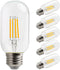 Seentech Dimmable T45 T14 Tubular Vintage Bulbs, E26 LED Edison Bulbs 4W 40W Equivalent, 400 Lumen, 2700K Warm White, Clear Glass Ideal for Ceilin...