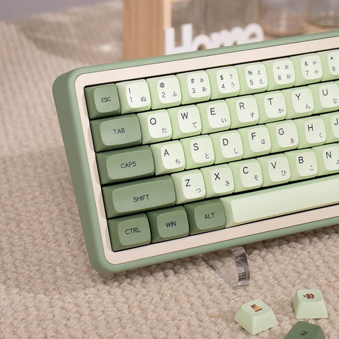 Sumgsn PBT DYE-SUB Matcha Keycaps XDA Profile 124 Keys Fit for 60% 65% 95% Cherry Mx Switches Mechanical Keyboard...