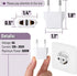 Bates- European Travel Plug Adapter, 10 Pack, European Plug Adapter, US to Europe Plug Adapter, Adapter for Europe Plug, US to EU Plug Adapter, Tr...