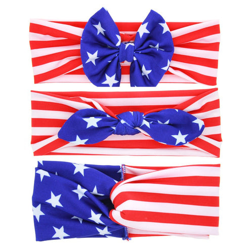 BinaryABC 4th of July Baby Headband,American Flag Headband,Fourth of july Decorations 3Pcs...