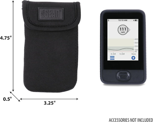 USA Gear Slim CGM System Device Belt Case - Flexible Pouch Holster with Belt Loop - Carrying Case Compatible with Dexcom G7 Receiver, G6, G5, Free...