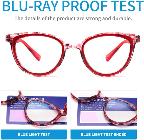5 Pack Reading Glasses Blue Light Blocking for Women?Fashion Ladies Computer Readers with Spring Hings,Anti Glare/Eyestrain Eyeglasses 2.0...