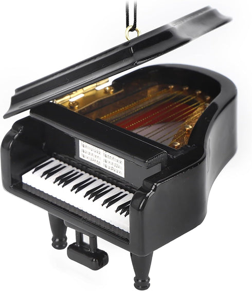 Broadway Gifts 3.5" Black Wood Grand Piano Ornament Decoration - Instrument Ornament Gift for Piano Players...