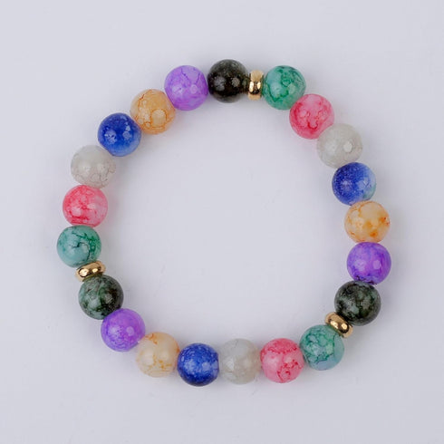 (4PCS) Handmade Healing Crystals Beads Bracelet Set - Elastic Yoga Bangle from Gemstones & Stones - Ideal for Positive Energy, 7 Chakra Balance - ...