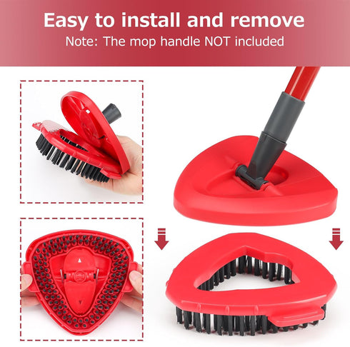 Spin Mop Replace Head Scrub Brush & Base, Scrubber Mop Brush Head Replacement for O Ceda EasyWring 1 Tank System, Hard Bristle Cleaning Brush for ...