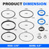 Replace for Hydraulic Log Splitter Cylinder Rebuild Seal Kit, Fit for 4.5" Bore x 1.75" Rod Cylinder...