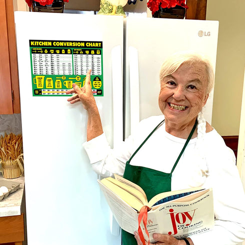 Kitchen Conversion Chart Magnet - Extra Large Easy to Read 11” x 8.5” Measurement Cheat Sheet for Cooking Baking & Reading Recipes - Convert Volum...