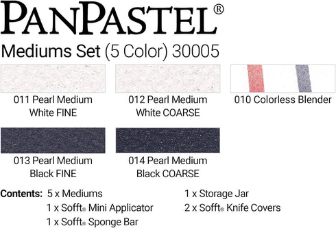 Colorfin PanPastel Ultra Soft Artist Pastel Set 9ml 5/Pkg, Pearl Mediums...