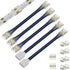 PAUTIX 10mm Connectors for COB RGB LED Strip Lights 4 Pin,4pcs Transparent Gapless Connectors,3pcs Dual Ends Extension Connectors and 2pc Strip to...