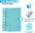 PATIKIL A6 Clear Binder Cover, Soft PVC Bling Loose Leaf Binder Protector Refillable Notebook Shell with Snap Button Closure for DIY Meeting Noteb...