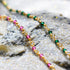MEVECCO Dainty Gold Beads Bracelets,18K Gold Plated Handmade Cute Emerald Zircon Bead Chain Minimalist Bracelet for Women Jewelry Gifts...