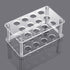 Ackers Transparent Acrylic Test Tube Bottle Small Glass Holder, Built-in Handle, 12 Tube Capacity, 0.87" (22mm) Holes for 25ML Test Tubes(Detachab...