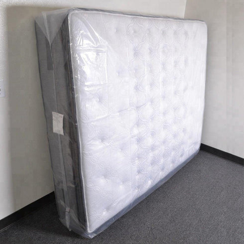 K KINGPLAST Mattress Bags for Moving and Storage, Twin/Full Size 54-Inch by 87-Inch Clear,2Pack, Disposable Plastic Mattress Cover...