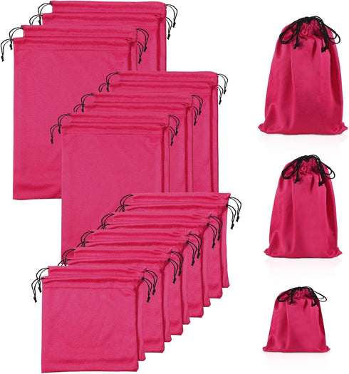 Hillban 20 Pcs Adult Game Toy Storage Bags Microfiber Drawstring Bags Adjustable Toys Organizer Foldable Ditty Bag Pouch Case for Game Toy Cosmeti...