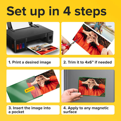 Magnetic Picture Frames for Refrigerator, Multicolor, Holds 2.5x3.5 inches photo, 10 pack, premium magnetic photo frame by X-Bet...