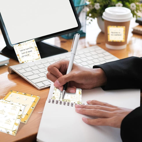 9 Pieces Bee Sticky Notes Adhesive Bee Memo Notes Self-Stick Note Pads for Spring Summer School Office Home Supplies Students Teachers Presents, 9...