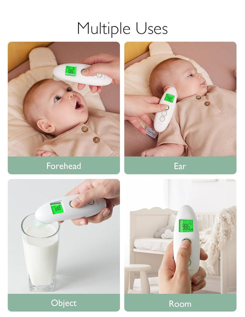 Momcozy Non-Contact Forehead and Ear Thermometer, Digital Infrared Thermometer for Adults and Children, with Child Mode, Fever Alarm Function, Mut...